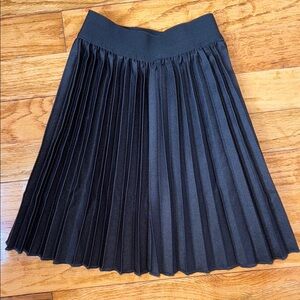 Elegant Black Pleated Skirt